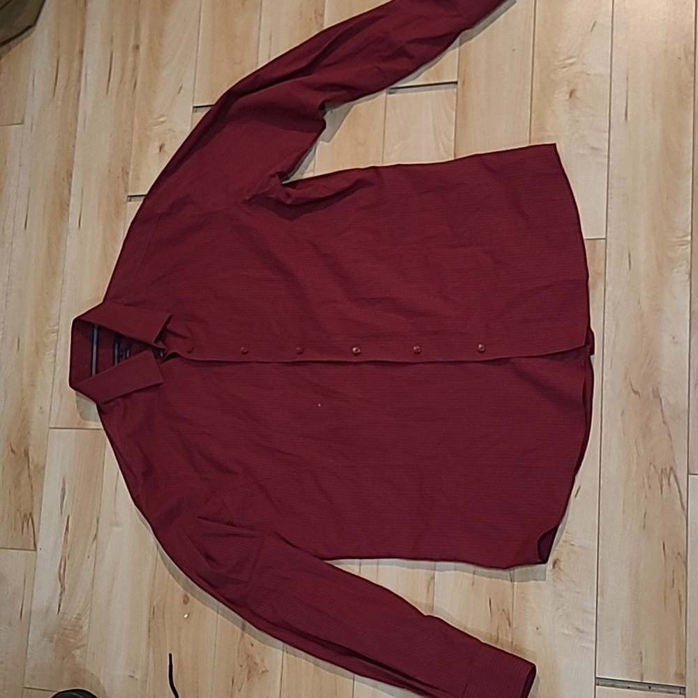 Report Collection men's XL burgundy dress shirt